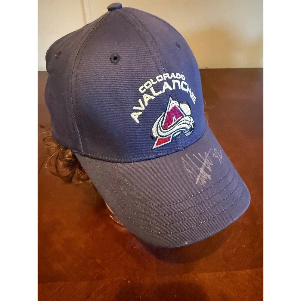 y2k Colorado Avalanche NHL‎ Baseball Cap Hat Autographed Signed # 32
